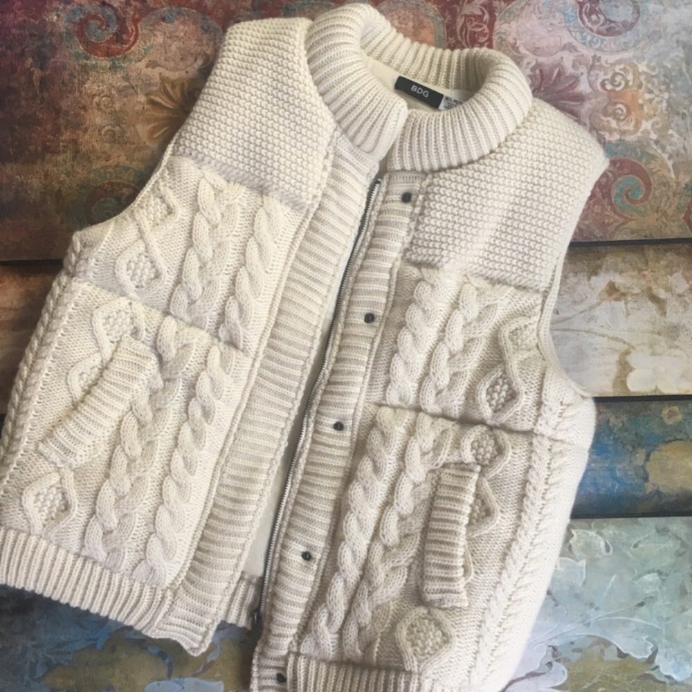 Urban Outfitters BDG Cable Knit Sweater Vest